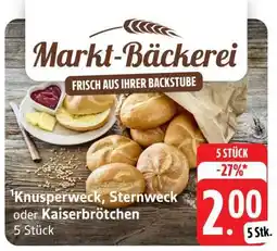 Edeka Knusperweck, Sternweck oder Kaiserbrötchen Angebot