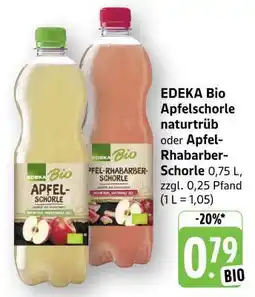 Edeka EDEKA Bio Apfelschorle oder Apfel-Rhabarber-Schorle Angebot