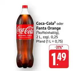 Edeka Coca-Cola oder Fanta Orange Angebot