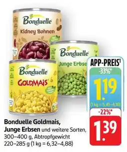 Edeka Bonduelle Goldmais, Junge Erbsen und weitere Sorten Angebot