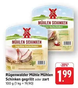 Edeka Rügenwalder Mühle Mühlen Schinken gegrillt oder zart Angebot