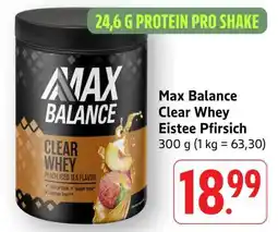 Edeka Max Balance Clear Whey Eistee Pfirsich Angebot