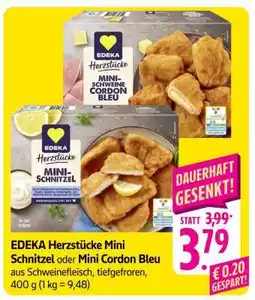 Edeka EDEKA Herzstücke Mini Schnitzel oder Mini Cordon Bleu Angebot