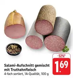 Edeka Salami-Aufschnitt gemischt mit Truthahnfleisch Angebot