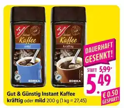 Edeka Gut & Günstig Instant Kaffee kräftig oder mild Angebot