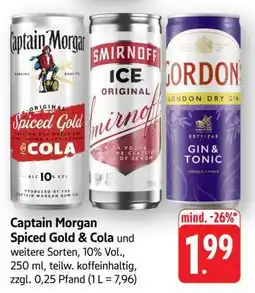 Edeka Captain Morgan Spiced Gold Cola Angebot