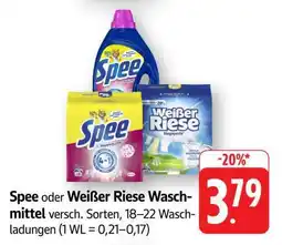 Edeka Spee oder Weißer Riese Waschmittel Angebot