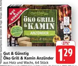 Edeka Gut & Günstig Öko Grill & Kamin Anzünder Angebot