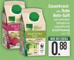 Edeka Sauerkraut- oder Rote Bete-Saft Angebot