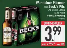 Edeka Warsteiner Pilsener oder Beck‘s Pils Angebot