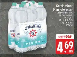 Edeka Gerolsteiner Mineralwasser Angebot