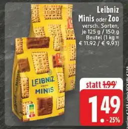 Edeka Leibniz Minis oder Zoo Angebot
