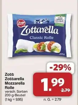 Famila Nord Ost Zott Zottarella Mozzarella-Rolle Angebot