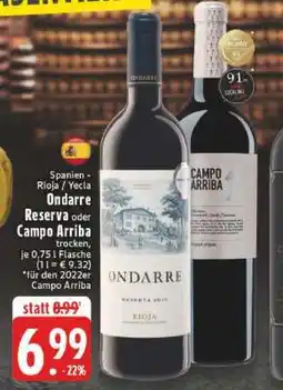 Edeka Ondarre Reserva oder Campo Arriba Angebot