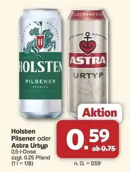 Famila Nord Ost Holsten Pilsener oder Astra Urtyp Angebot