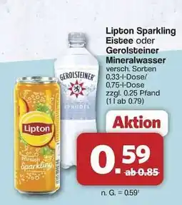 Famila Nord Ost Lipton Sparkling Eistee oder Gerolsteiner Mineralwasser Angebot
