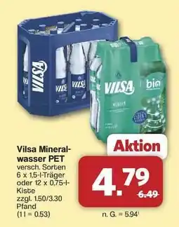 Famila Nord Ost Vilsa Mineralwasser PET Angebot