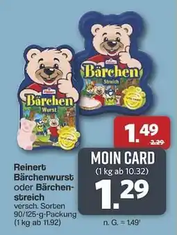 Famila Nord Ost Reinert Bärchenwurst oder Bärchenstreich Angebot