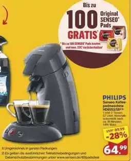 Famila Nord Ost PHILIPS Senseo Kaffeemaschine HD6553/59 Angebot