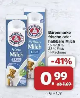 Famila Nord Ost Bärenmarke Frische oder haltbare Milch Angebot