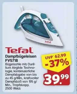 Famila Nord Ost Tefal Dampfbügeleisen FV5718 Angebot