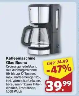 Famila Nord Ost Kaffeemaschine Glas Bueno Angebot