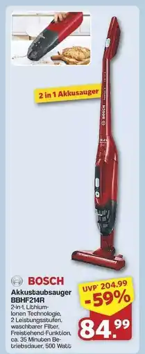 Famila Nord Ost BOSCH Akkustaubsauger BBHF214R Angebot
