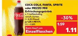 Kaufland COCA-COLA, FANTA, SPRITE oder MEZZO MIX Erfrischungsgetränk Angebot