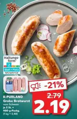 Kaufland K-PURLAND Grobe Bratwurst Angebot