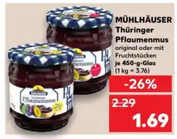 Kaufland MÜHLHÄUSER Thüringer Pflaumenmus Angebot