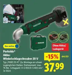Lidl Parkside Akku-Winkelschlagschrauber 20 V Angebot