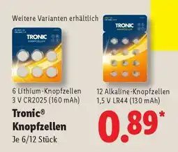 Lidl TRONIC Knopfzellen Angebot