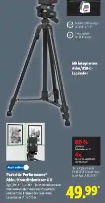 Lidl PARKSIDE PERFORMANCE Akku-Kreuzlinienlaser 4 V Angebot