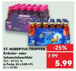 Kaufland ST. HUBERTUS-TROPFEN Kräuter- oder Johannisbeerlikör Angebot