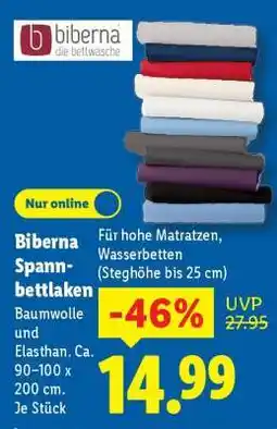 Lidl biberna Spannbettlaken Angebot