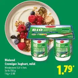 Lidl Bioland Cremiger Joghurt, mild Angebot