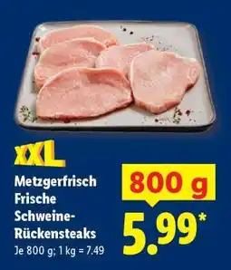 Lidl Metzgerfrisch Frische Schweine-Rückensteaks Angebot