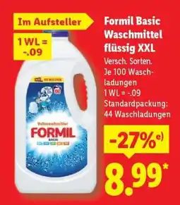 Lidl Formil Basic Waschmittel flüssig XXL Angebot