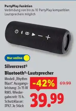Lidl SILVERCREST Bluetooth - Lautsprecher Angebot