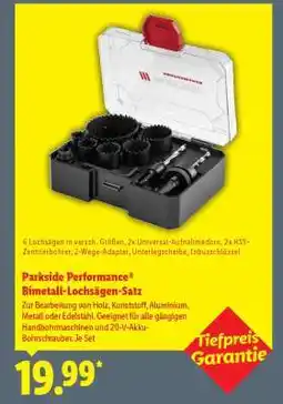 Lidl Parkside Performance Bimetall-Lochsägen-Satz Angebot