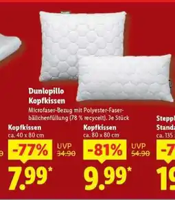 Lidl Kopfkissen ca. 80 x 80 cm Angebot