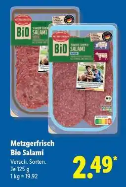 Lidl Metzgerfrisch Bio Salami Angebot