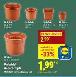Lidl PARKSIDE Anzuchttöpfe Angebot