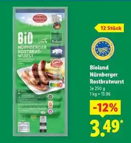 Lidl Bioland Nürnberger Rostbratwurst Angebot