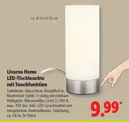 Lidl LIVARNO home LED-Tischleuchte mit Touchfunktion Angebot