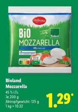 Lidl Bioland Mozzarella Angebot