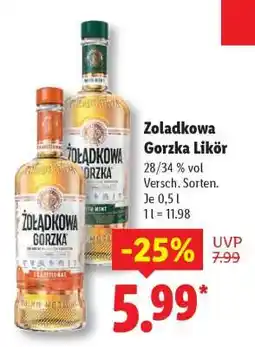 Lidl Zoladkowa Gorzka Likör Angebot