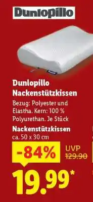 Lidl Dunlopillo Nackenstützkissen Angebot
