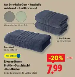Lidl LIVARNO home Frottier-Duschtuch/-Handtücher Angebot