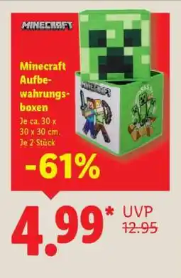 Lidl Minecraft Aufbewahrungsboxen Angebot